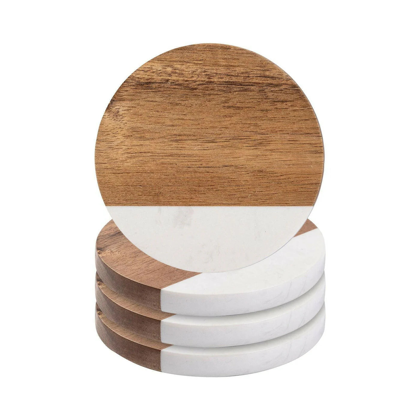 Wood Marble Coaster - Round